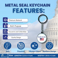 Metal Keychain - State Seal New Hampshire - USA