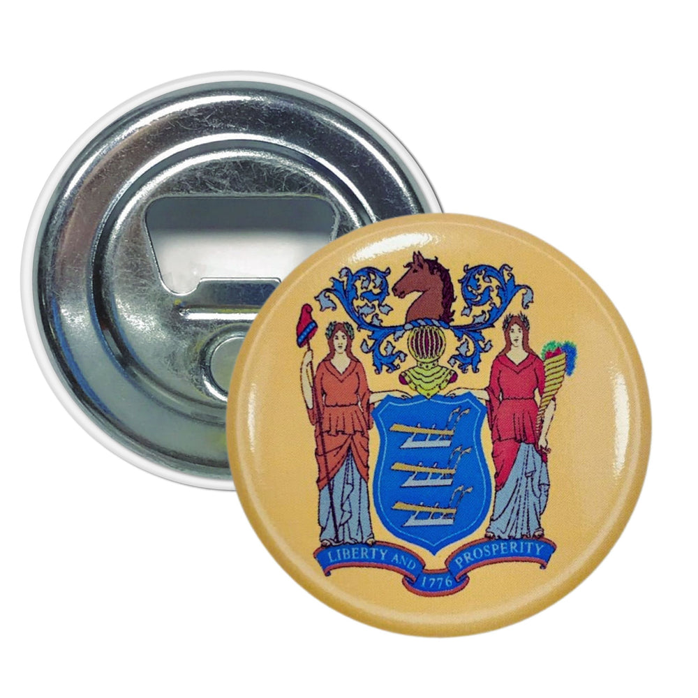 Bottle Opener-Magnet - State Flag New Jersey - USA