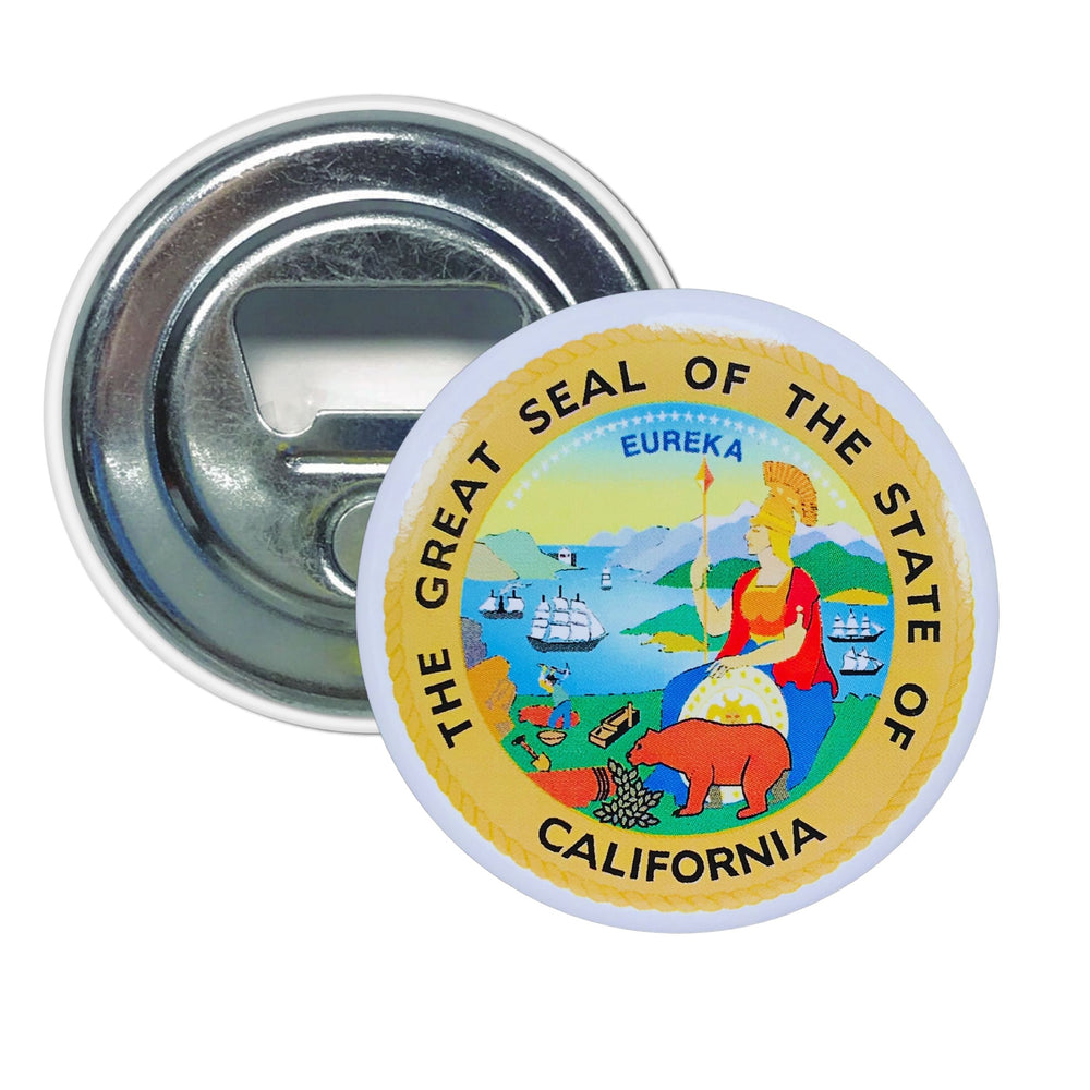 Bottle Opener - Magnet - State Seal California - USA