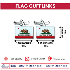 Cufflinks - State Flag - California - USA