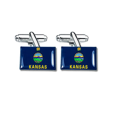 Cufflinks - State Flag - Kansas - USA