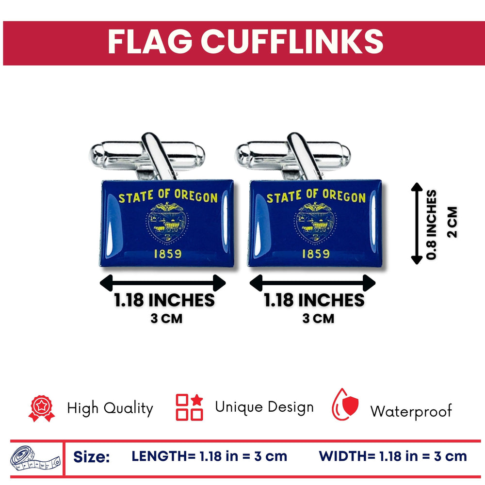 Cufflinks - State Flag Oregon - USA