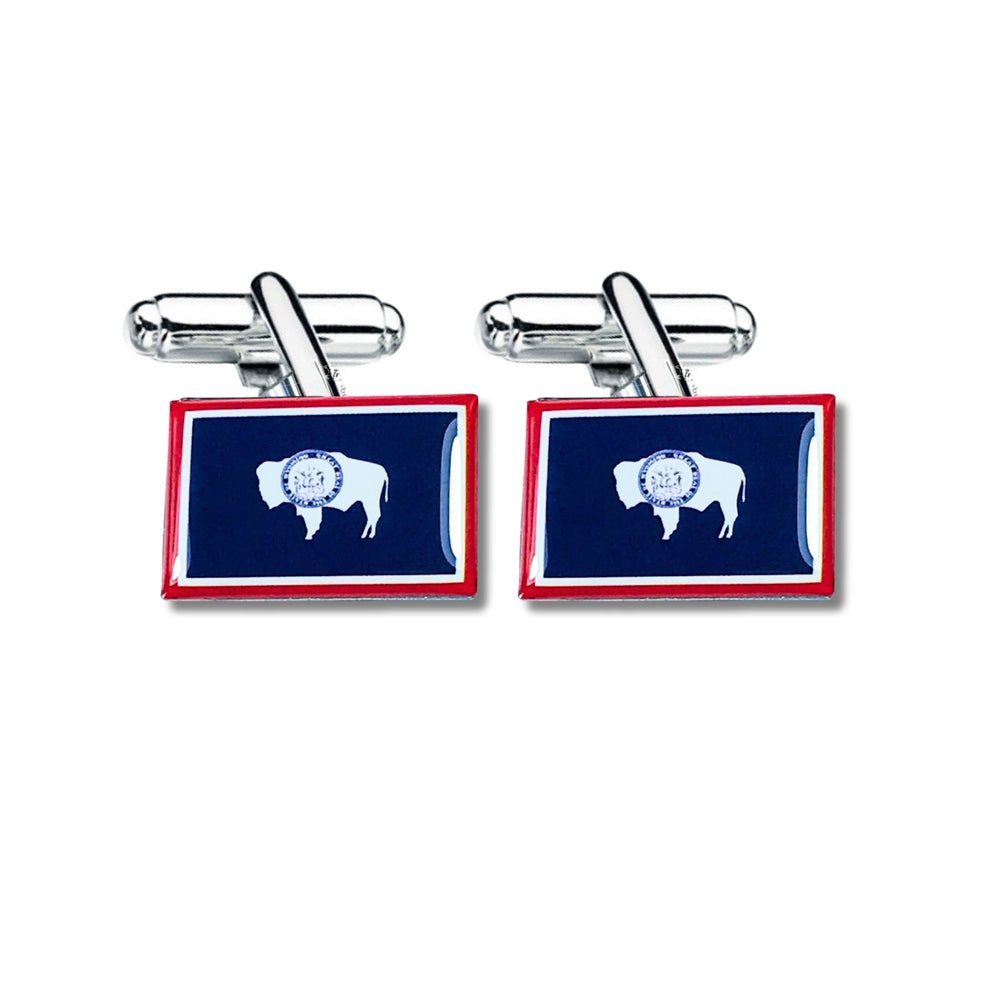 Cufflinks - State Flag Wyoming - USA