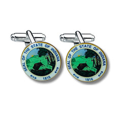 Cufflinks - State Seal Indiana - USA