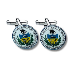 Cufflinks - State Seal Pennsylvania - USA