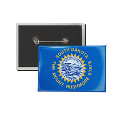 Horizontal Button - State Flag South Dakota - USA