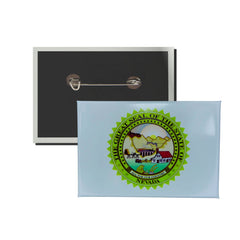 Horizontal Button - State Seal Nevada - USA