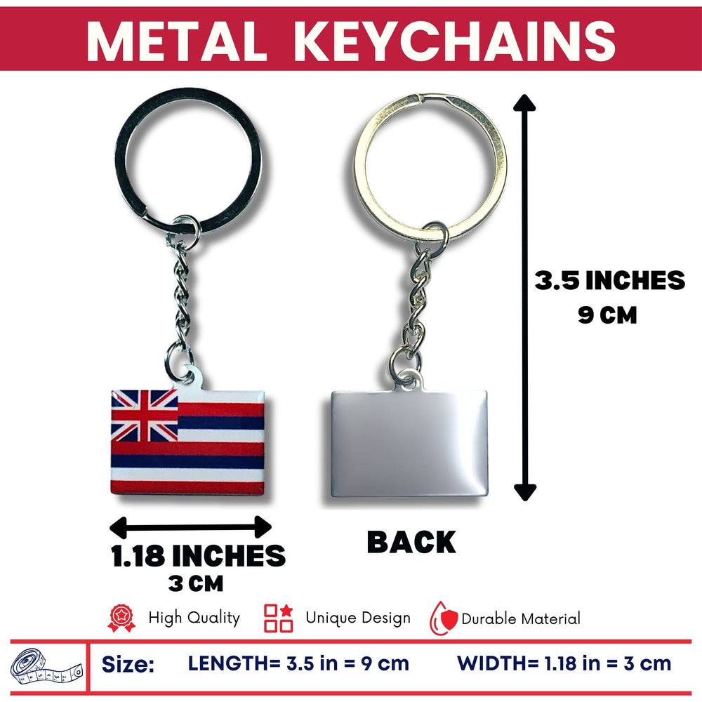 Metal Keychain - State Flag Hawaii - USA