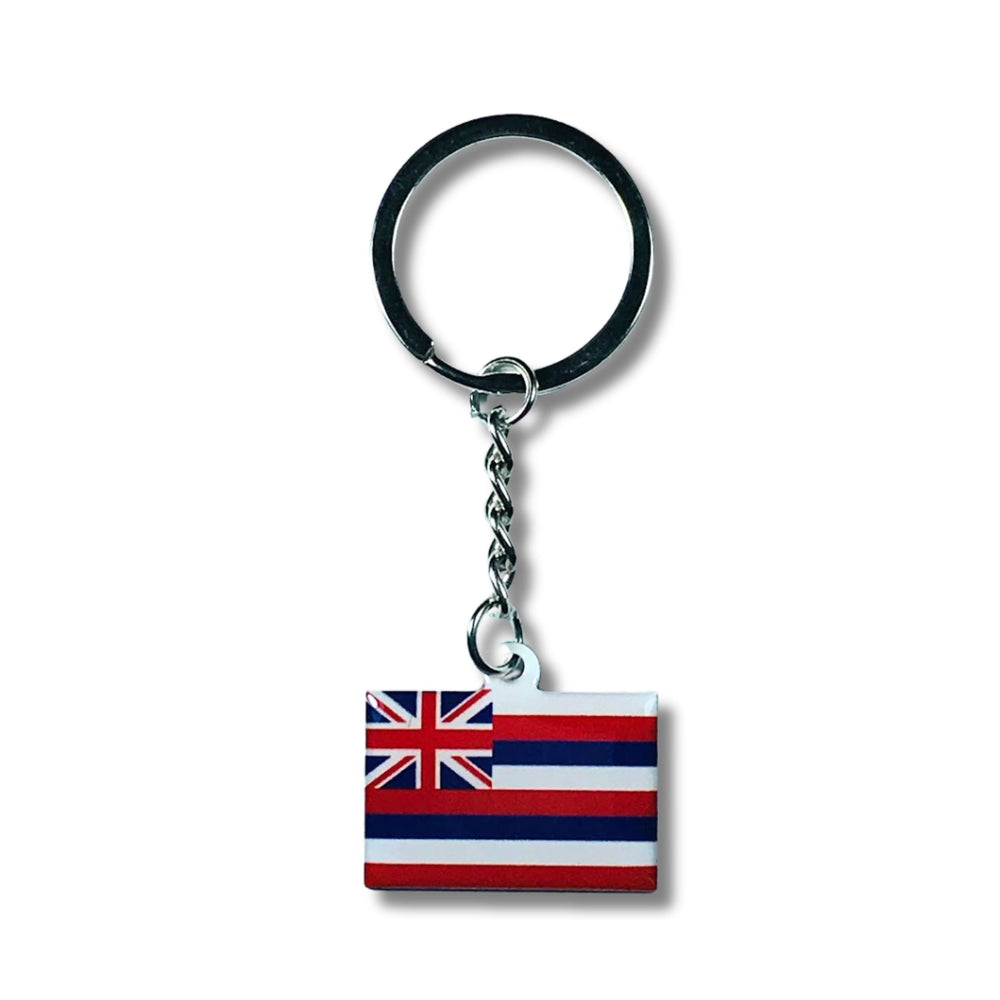 Metal Keychain - State Flag Hawaii - USA