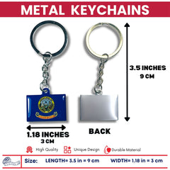 Metal Keychain - State Flag Idaho - USA