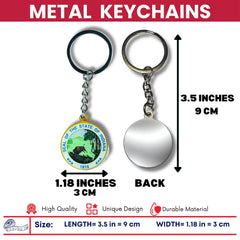 Metal Keychain - State Seal Indiana - USA