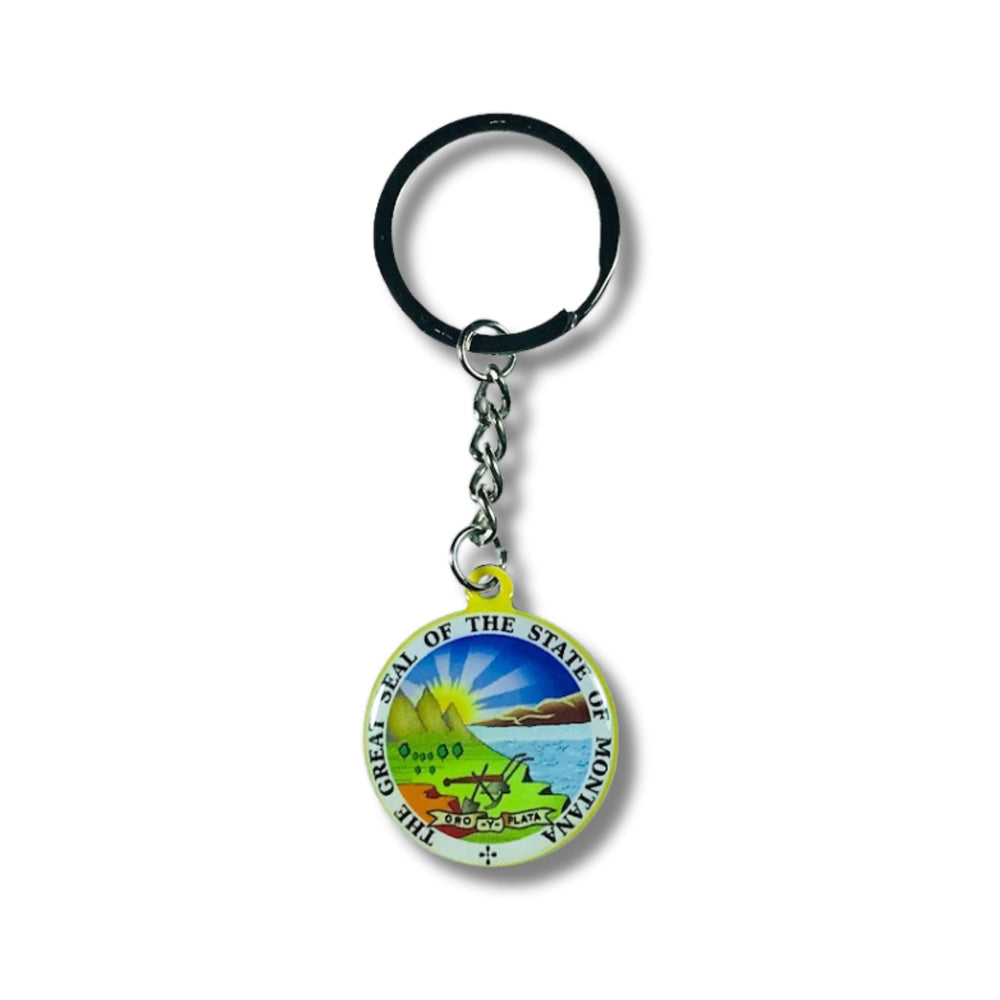 Metal Keychain - State Seal Montana - USA
