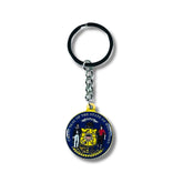 Metal Keychain - State Seal Wisconsin - USA