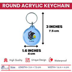 Round Acrylic Keychain - State Flag Illinois - USA