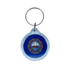 Round Acrylic Keychain - State Flag New Hampshire - USA