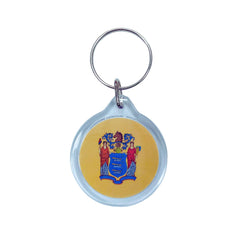 Round Acrylic Keychain - State Flag New Jersey - USA