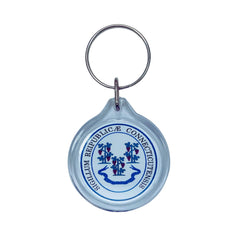 Round Acrylic Keychain - State Seal Connecticut - USA