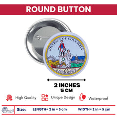 Round Button - Seal District of Columbia - USA