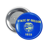 Round Button - State Flag Oregon - USA