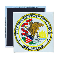 Square Magnet - State Seal ILLINOIS - USA
