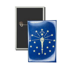 Vertical Button - State Flag Indiana - USA