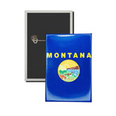 Vertical Button - State Flag Montana - USA