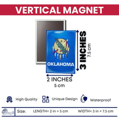 Vertical Magnet - State Flag Oklahoma - USA