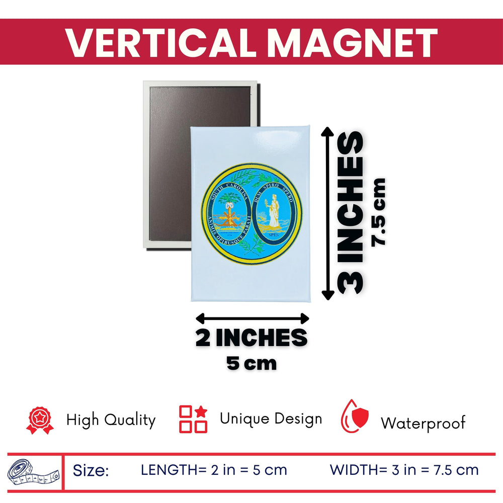 Vertical Magnet - State Seal South Carolina - USA