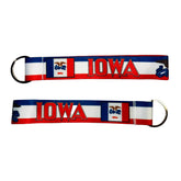 Wristlet Keychain - State Flag Iowa - USA - K074