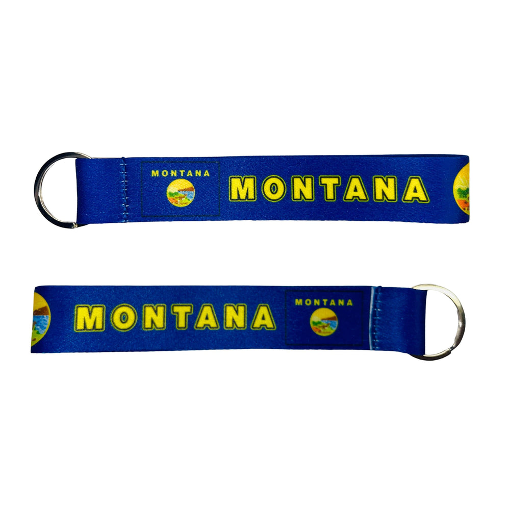 Wristlet Keychain - State Flag Montana - USA - K082
