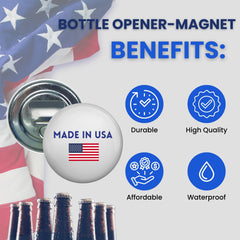Bottle Opener-Magnet - Flag United States - USA