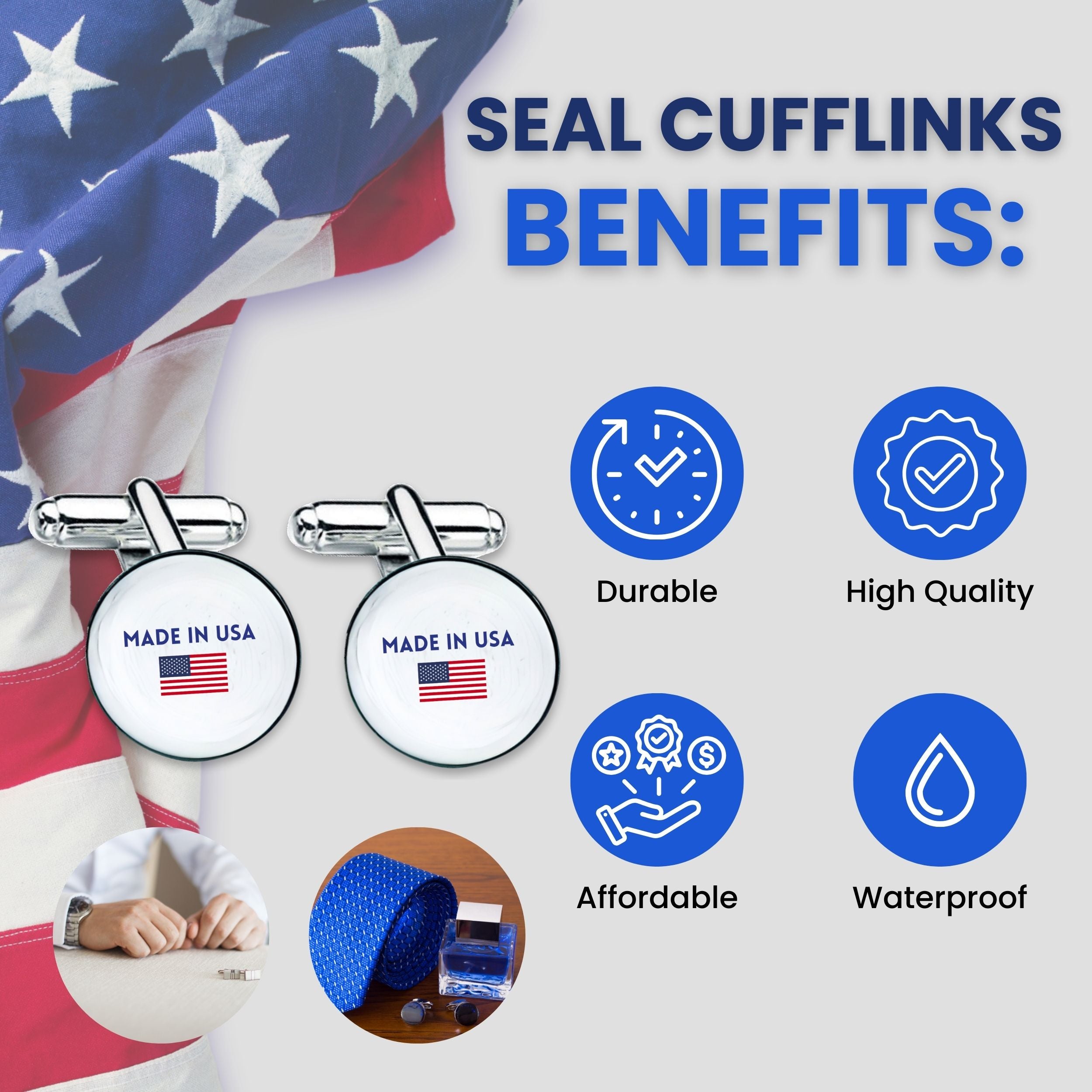Cufflinks - State Seal South Dakota - USA