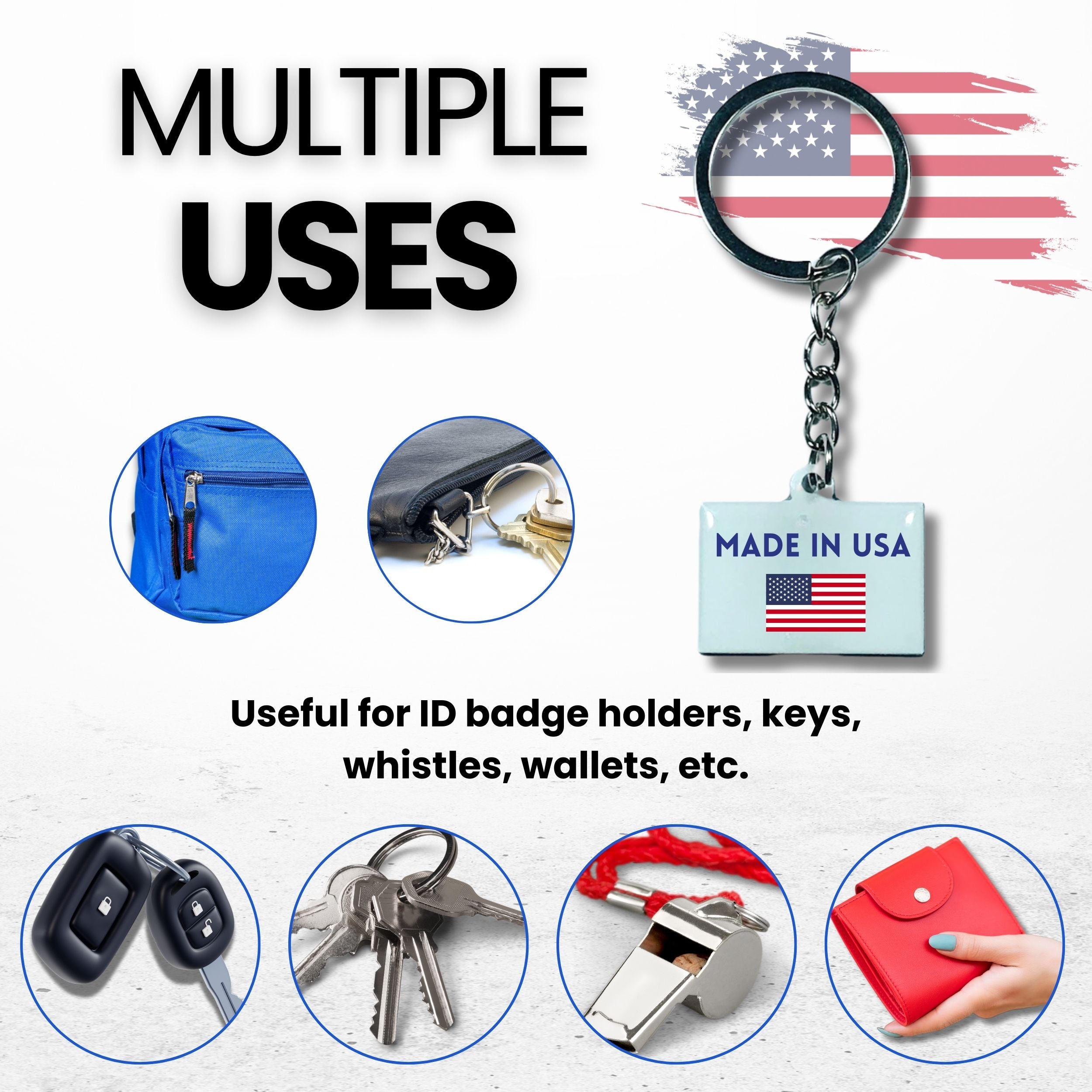 Metal Keychain - State Flag Texas - USA