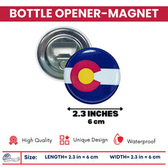Bottle Opener-Magnet - State Flag Colorado - USA