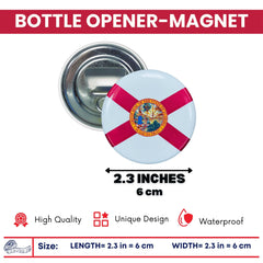 Bottle Opener-Magnet - State Flag Florida - USA