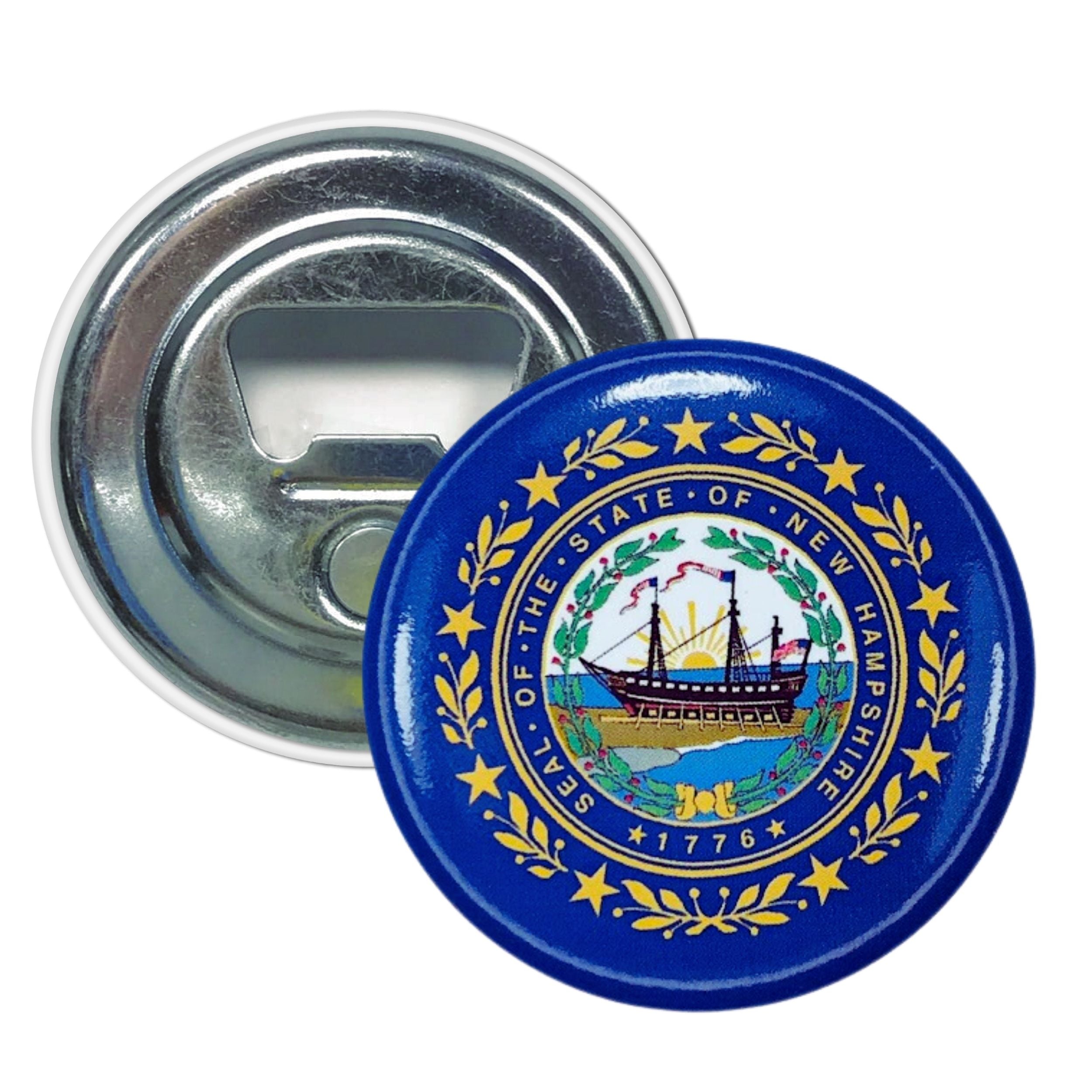 Bottle Opener-Magnet - State Flag New Hampshire - USA