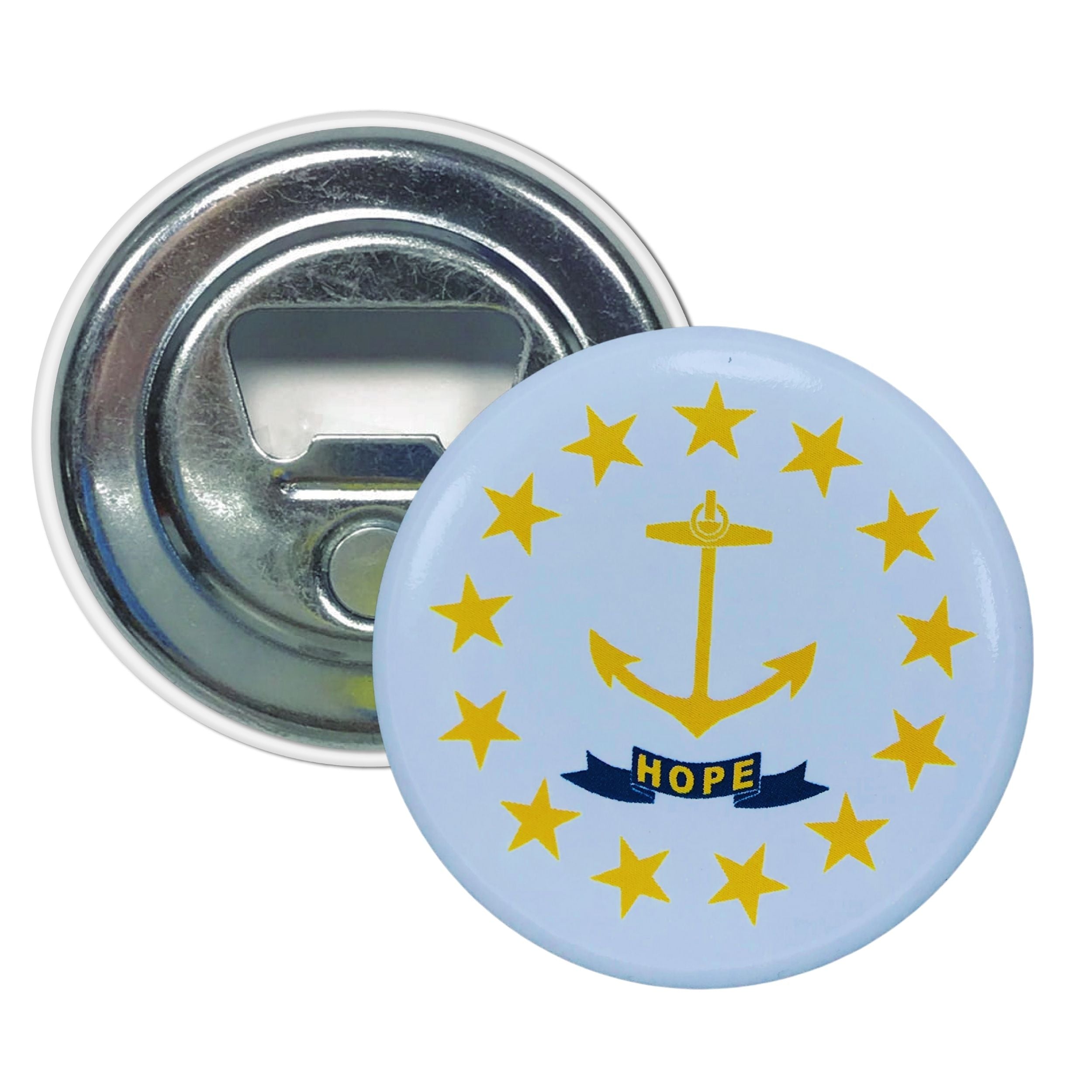 Bottle Opener-Magnet - State Flag Rhode Island - USA