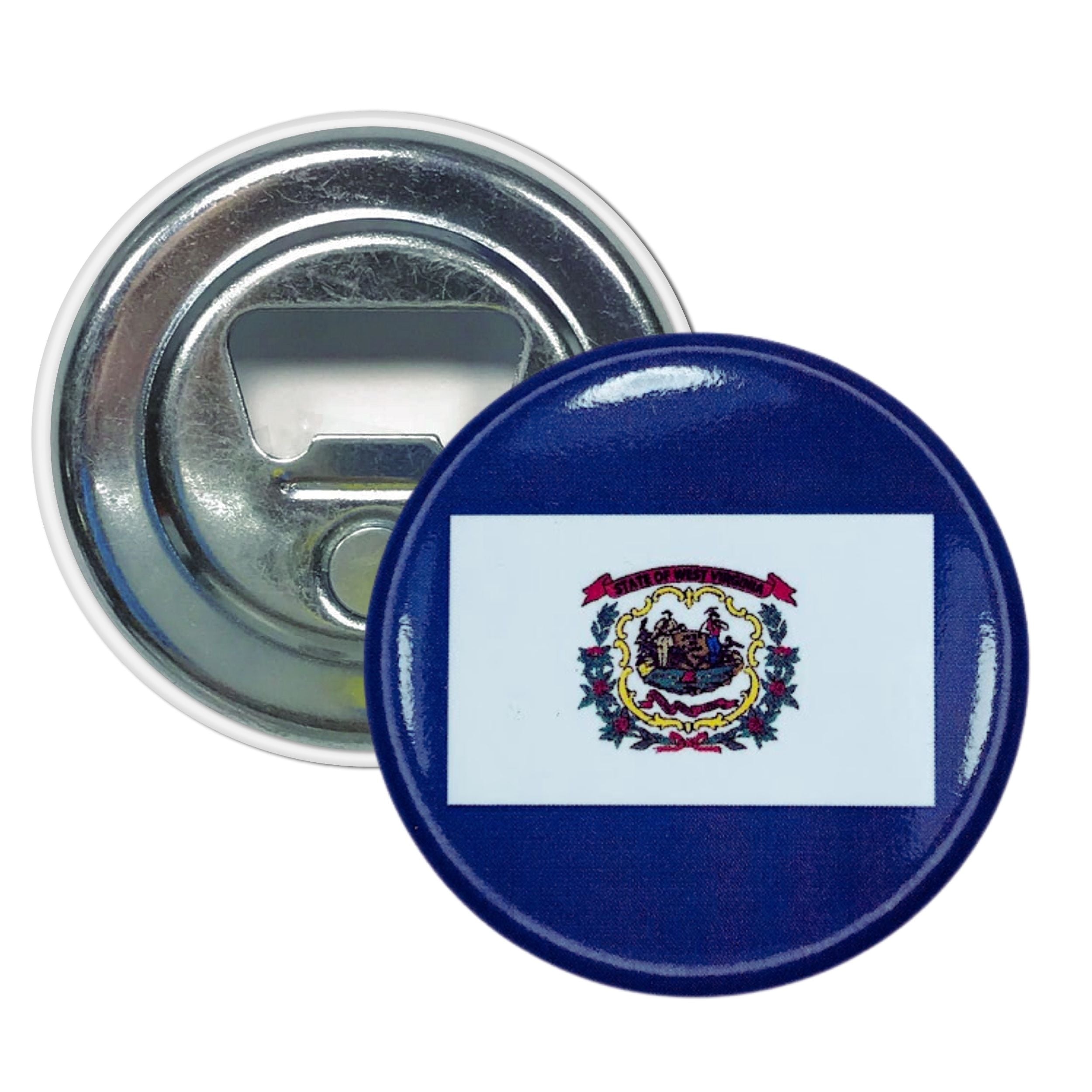 Bottle Opener-Magnet - State Flag West Virginia - USA