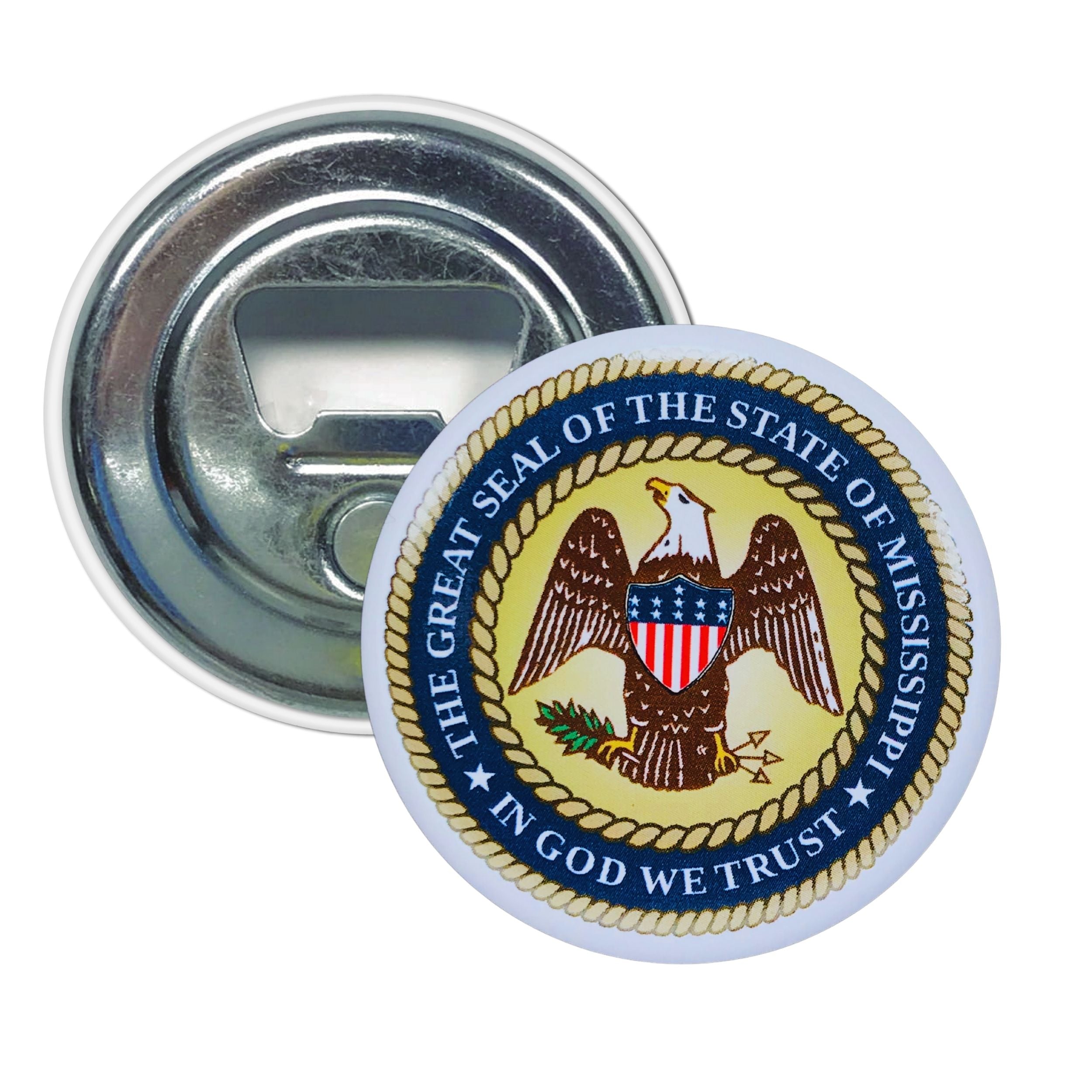 Bottle Opener - Magnet - State Seal Mississippi - USA