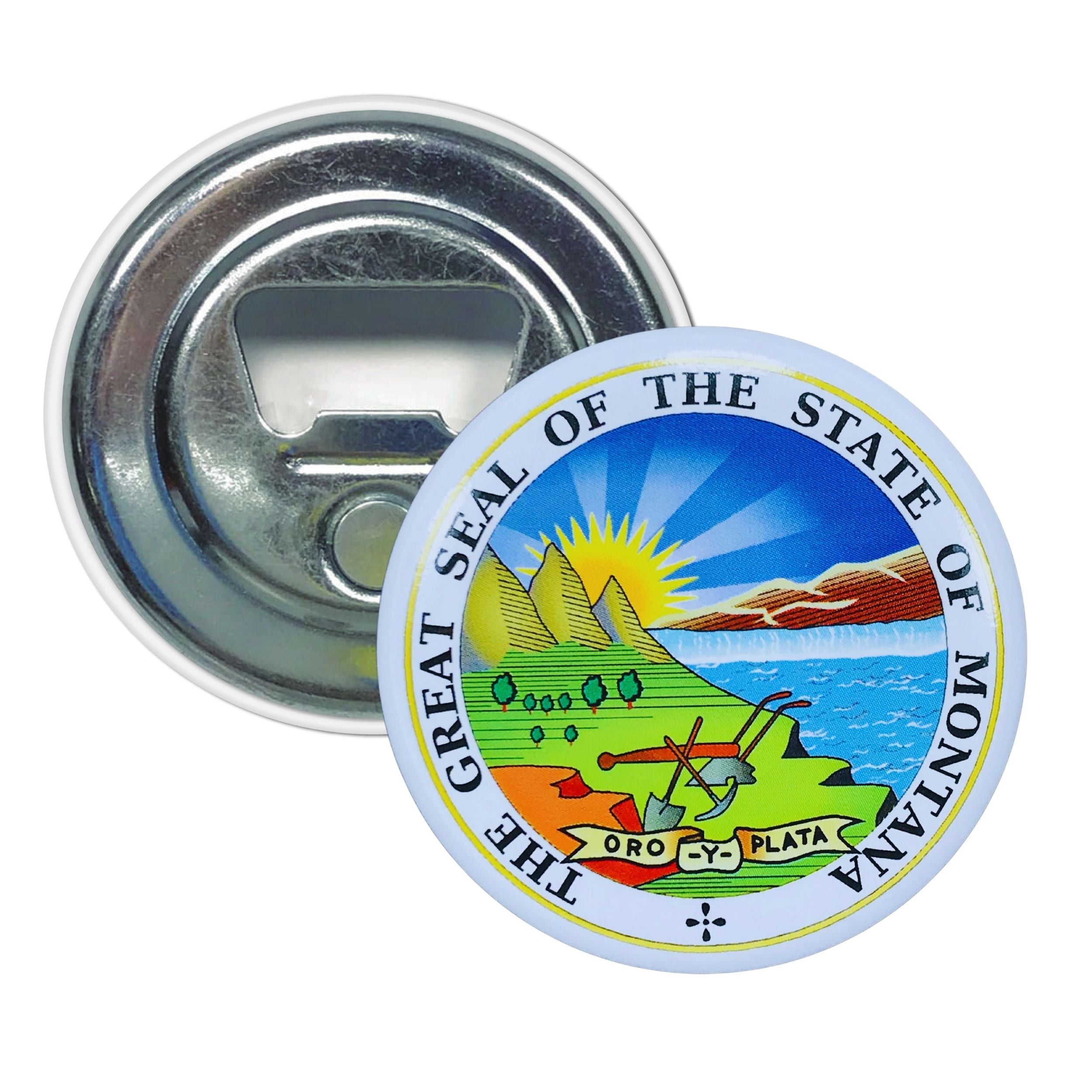 Bottle Opener - Magnet - State Seal Montana - USA