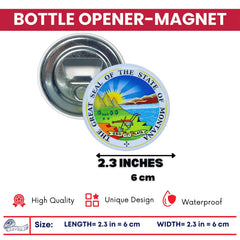 Bottle Opener - Magnet - State Seal Montana - USA