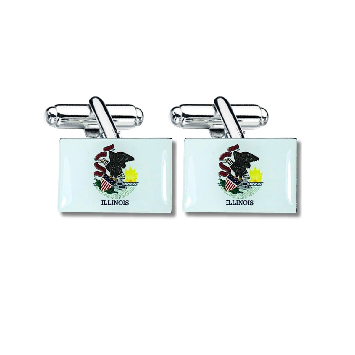 Cufflinks - State Flag - Illinois USA