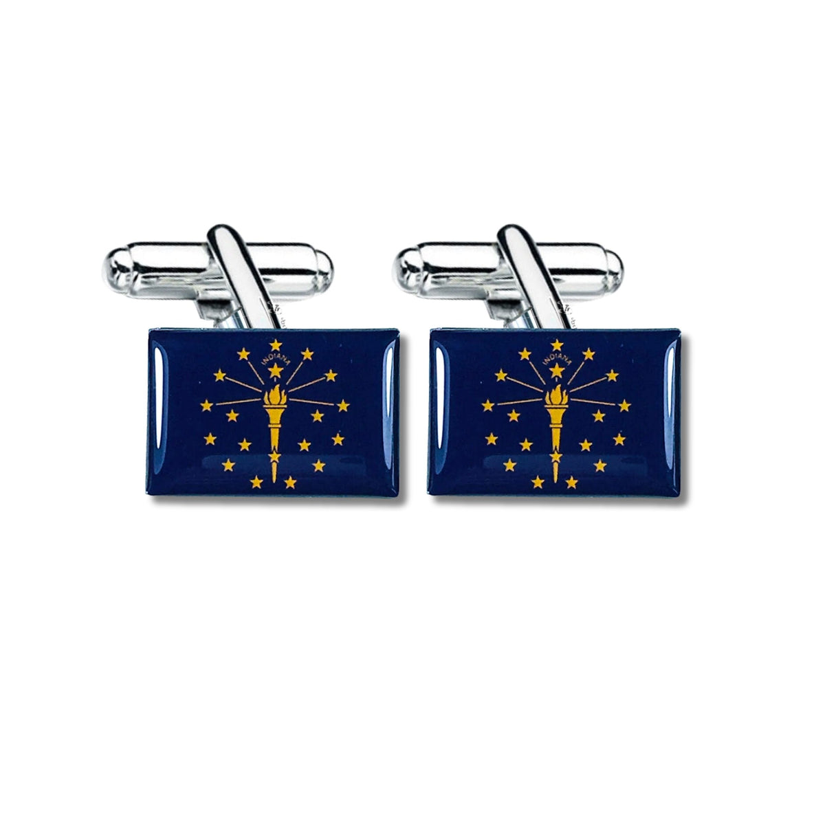 Cufflinks - State Flag Indiana - USA