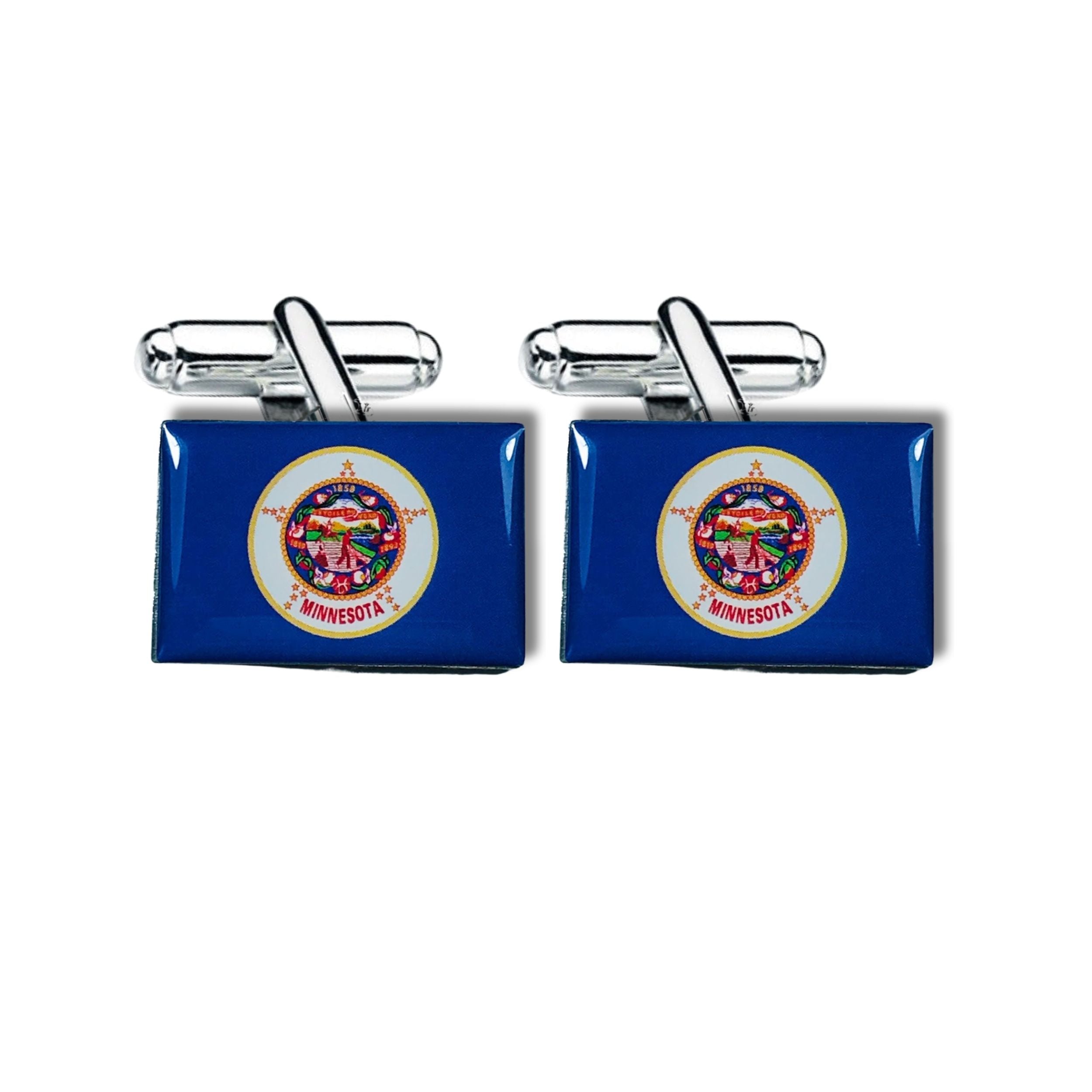 Cufflinks - State Flag Minnesota - USA