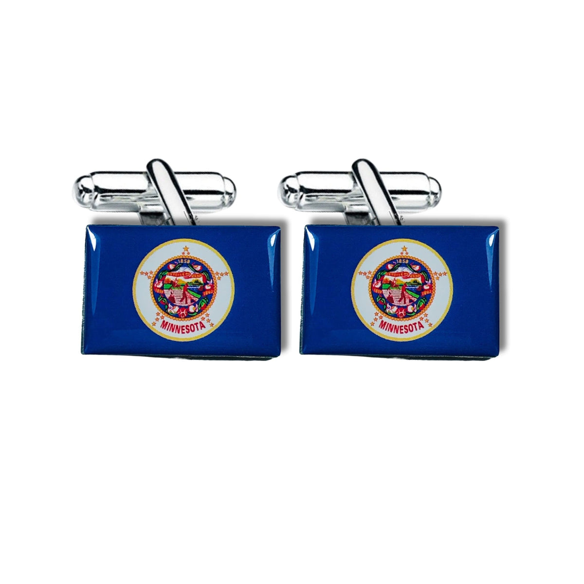 Cufflinks - State Flag Minnesota - USA