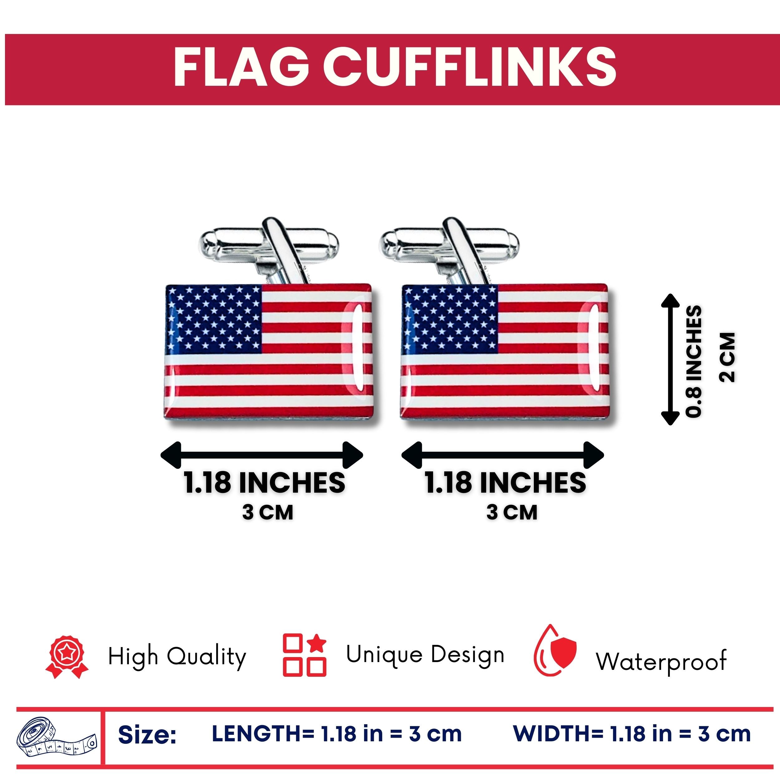 Cufflinks - Flag United States - USA