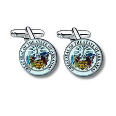 Cufflinks - State Seal Arkansas - USA