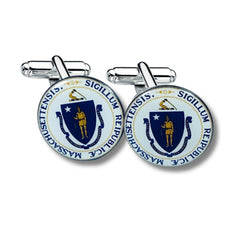 Cufflinks - State Seal Massachusetts - USA
