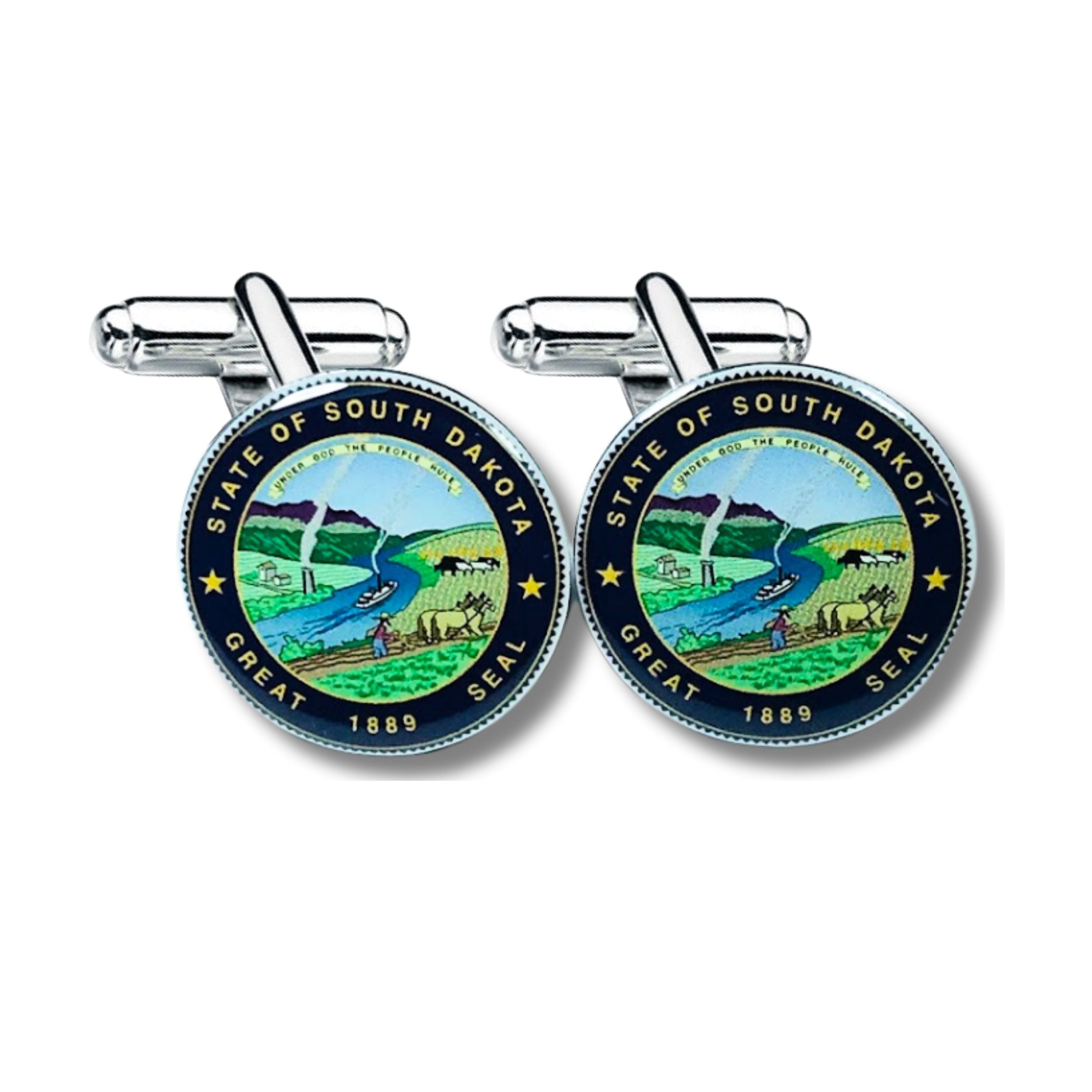 Cufflinks - State Seal South Dakota - USA