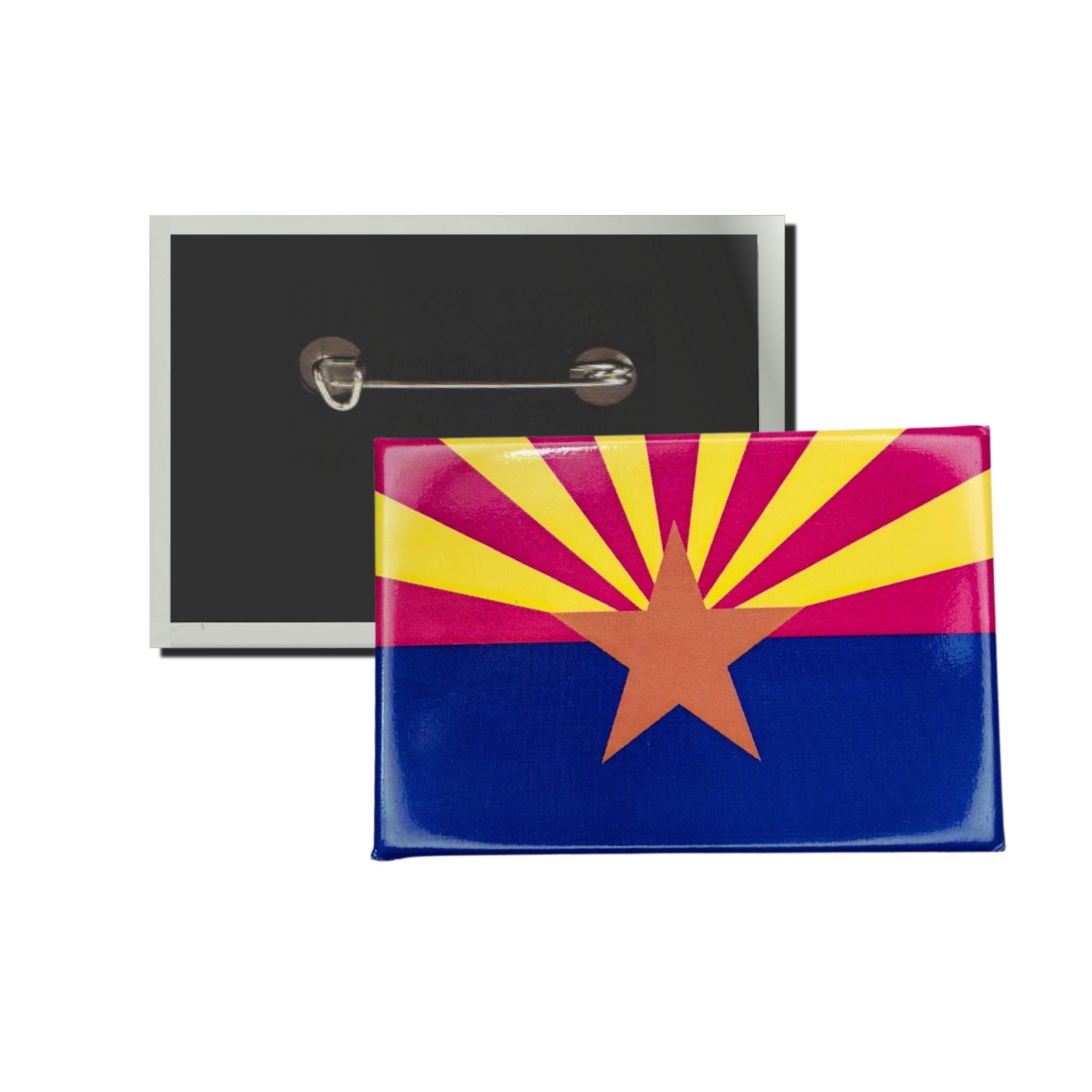 Horizontal Button - State Flag Arizona - USA